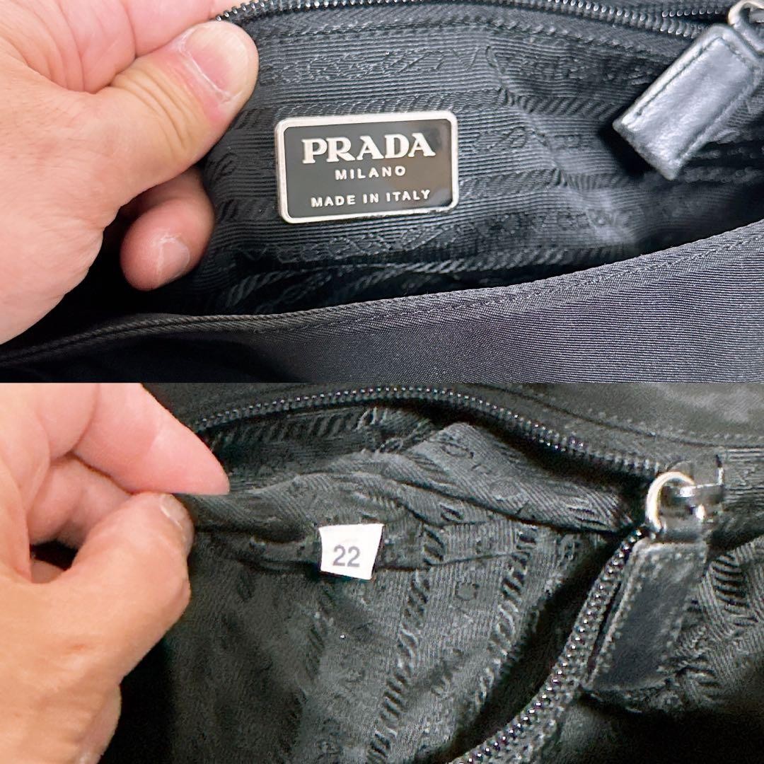 Excellent Condition PRADA One Shoulder Bag Nylon Black thumbnail 12