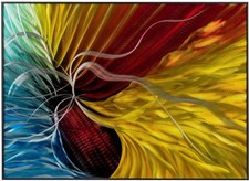 Aluminium Wandbild MODERN ART Explosion 50x70cm bunt Formano WA