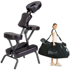 Portable Spa Chair with Face Cradle, Carrying Case - Coffee