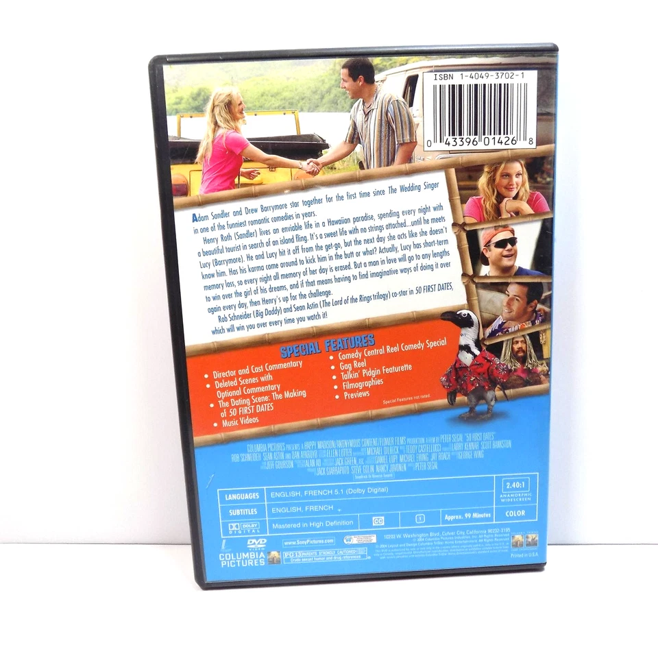 50 First Dates DVD 2004 Widescreen Special Edition Adam Sandler Foto 2 de 4