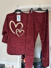 Super Soft Burgundy Rose Gold Print Co Ord 