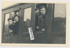 Foto Frankreich Bahnhof Panzertruppe Reise in die Heimat 2.WK (652n)