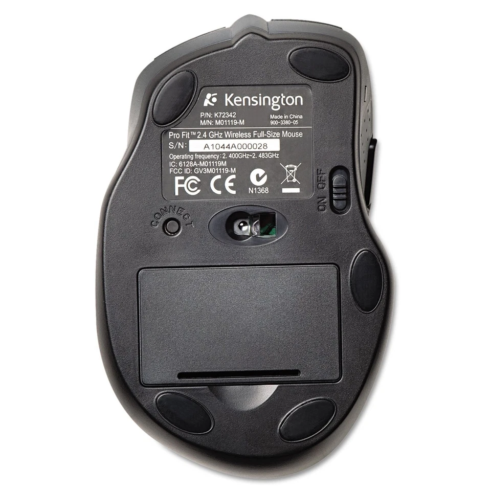 Kensington Pro Fit Full-Size Wireless Mouse (K72370US),Black/Silver - Image 2 of 3