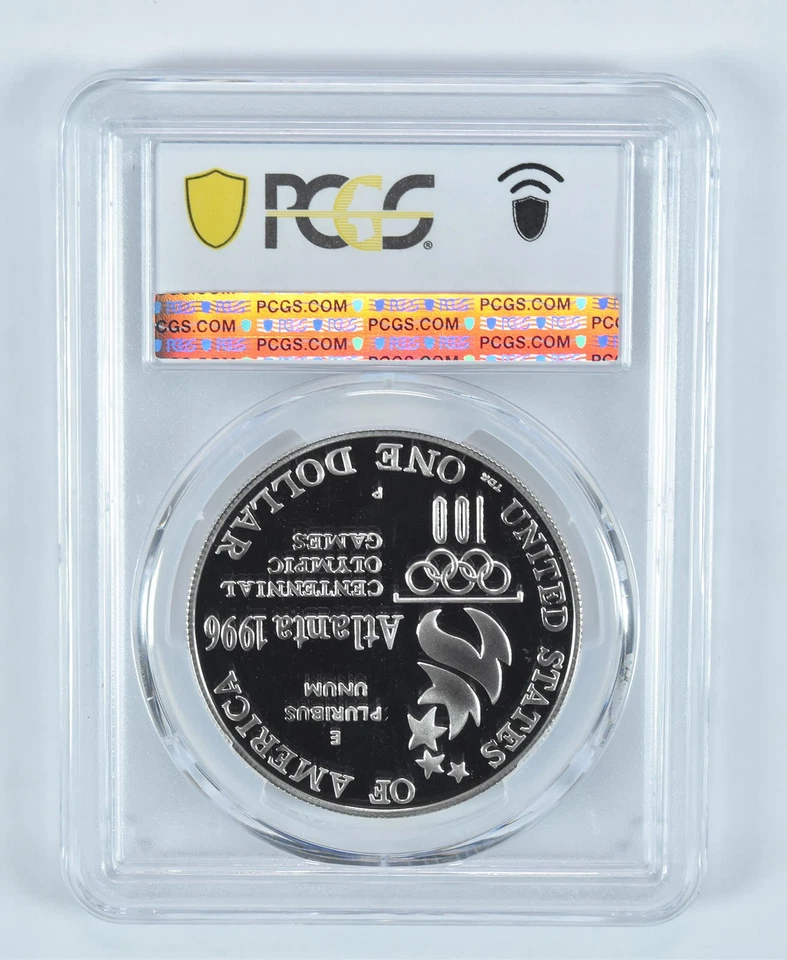 1996-P Olympic Tennis Commemorative Dollar PR69 DCAM PCGS Blue Label *4499 - Image 2 of 4