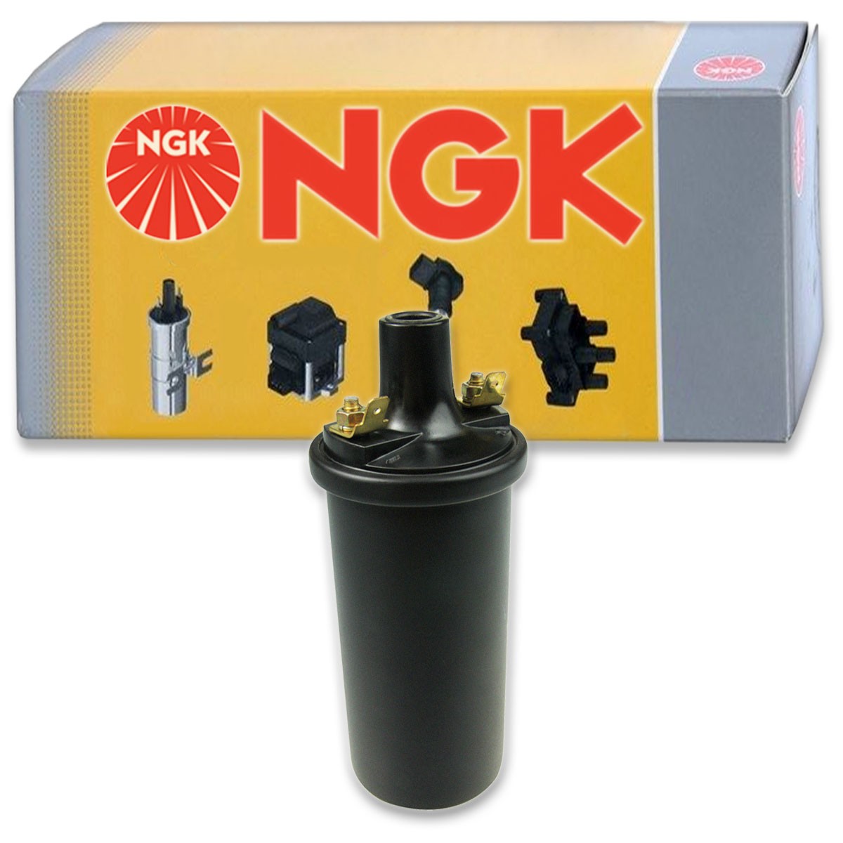 1 pc NGK Ignition Coil for 1953-1955 International R121 3.6L L6 - Spark Plug qr