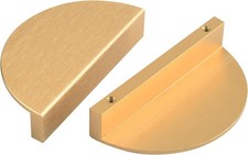 4 Pack Finger Pulls 3 Inch Hole Center Brushed Brass Gold Closet Door Modern ...