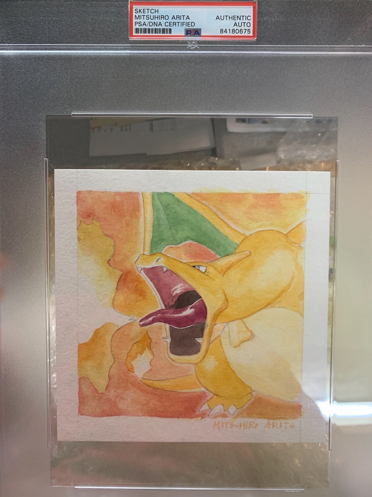Pokémon Arita Original Art (2017) Charizard Watercolor. 