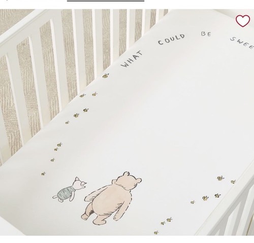 Pottery Barn Kids Disney Winnie the Pooh Organic Fitted Crib Sheet NWT - Picture 8 of 9