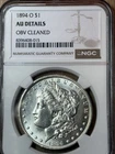 1894 O Morgan Dollar AU Details Obv Cleaned