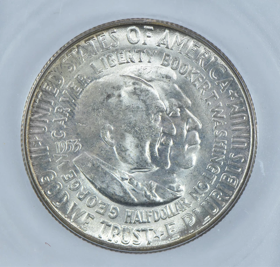 1953-S Washington Carver Commemorative Half Dollar MS66 ICG *9359 - Image 3 of 4