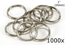 Stainless Steel Key Rings 1" 25mm Split Ring, Wholesale LOT 1000