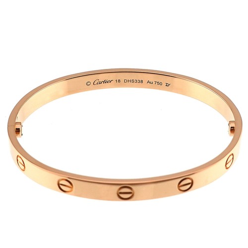 Cartier Love Bracelet Bangle 18K Pink Gold 750 Size18 90256625 - Picture 4 of 8