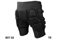 OHOHAI Padded Shorts Hip Protective Shorts 0.98'' Extra Thick 3D, Black, Small
