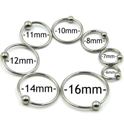 BCR PIERCING EDELSTAHL TRAGUS RING LIPPEN SEPTUM NASENPIERCING OHR HELIX SILBER