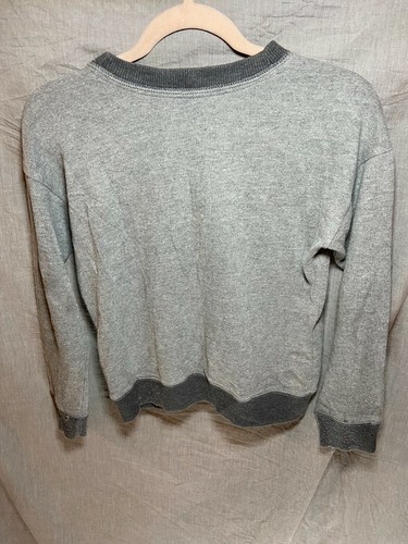 Abercrombie Kids Sweater Girls Medium Grey Gold Heart Pullover Kids Youth. - Picture 6 of 9