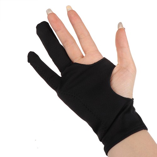 Black 2 Finger Anti-Fouling Glove For Any Graphics Drawing Tab!JN - Afbeelding 8 van 15