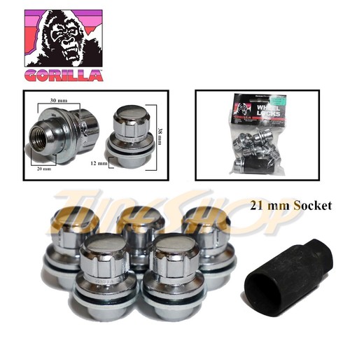 5 LOCK GORILLA FOR TOYOTA STOCK FACTORY OEM WHEELS RIMS MAG LUG NUTS