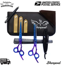 Professional Barber Hair Cutting Thinning Scissors Shears Set Hairdressing Salon