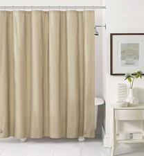 Revestimiento de ducha PEVA beige: resistente al moho\ sin cloro\ inodoro\ ojal\ imán