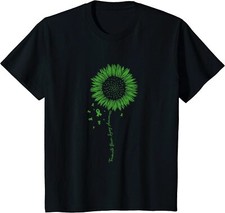 Traumatic Brain Injury Awareness Flower Green Ribbon Youth Unisex T-shirt