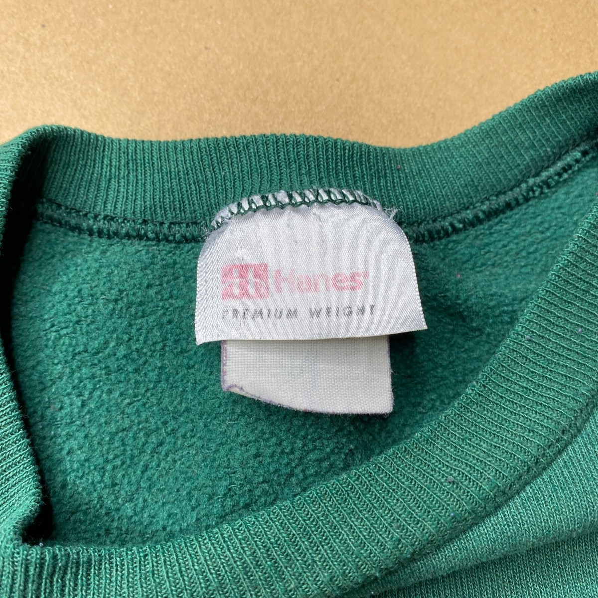 Vintage Hanes Premium Weight Green Crewneck Sweatshirt Mens