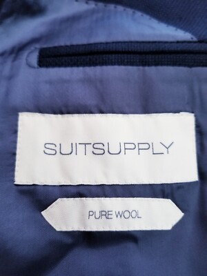 SUITSUPPLY Havana VBC Barberis Hopsack Wool Blazer Jacket Coat 54R