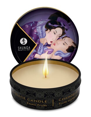 Shunga Mini Massage Candle Libido 1oz - Exotic Fruits