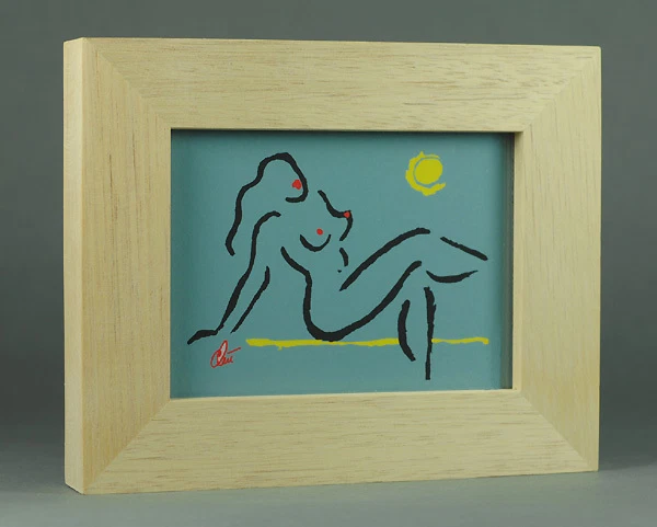 JACQUELINE DITT - Hot Girl - Miniatur ltd.Druck Grafik ger.signiert Akt Pin Up - Bild 2 von 3