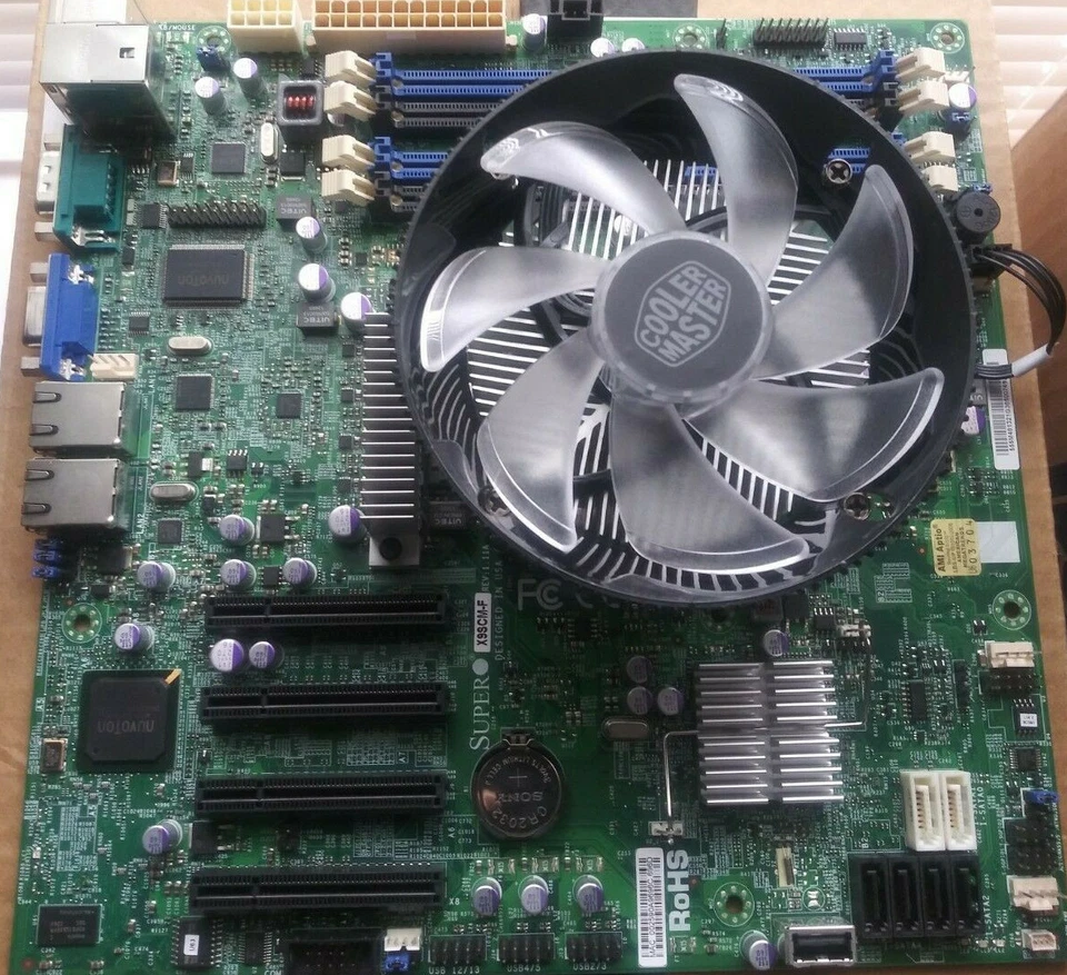 SUPERMICRO X9SCM-F w/E3-1270v2 32GB PC3-12800E RAM LGA1155 CPU COOLER I/O SHIELD - Image 2 of 4