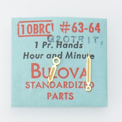 Genuine Bulova 10BRC GRD 20 Hour & Minute Watch Hands #63-64 NOS Original (C4D4)