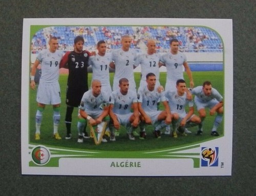 Equipo de Argelia o individual Copa Mundial de la FIFA Sudáfrica 2010 PANINI pegatina superior - Imagen 3 de 20