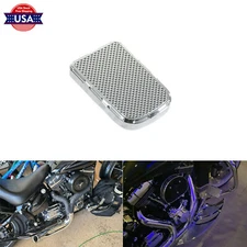 Motorcycle Chrome Brake Large Pedal Pad Cover Fit For Harley Touring Softail FLD