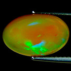 3.41 Ct Natural Ethiopian Cabochon Opal Gemstone Multi Color Oval Cut — photo 4