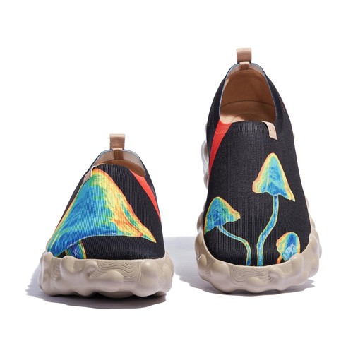 Women Size 5-11 UIN Slip On Shoes Canva Comfortable Loafer "Mysterious Plant 2 " - Picture 5 of 8