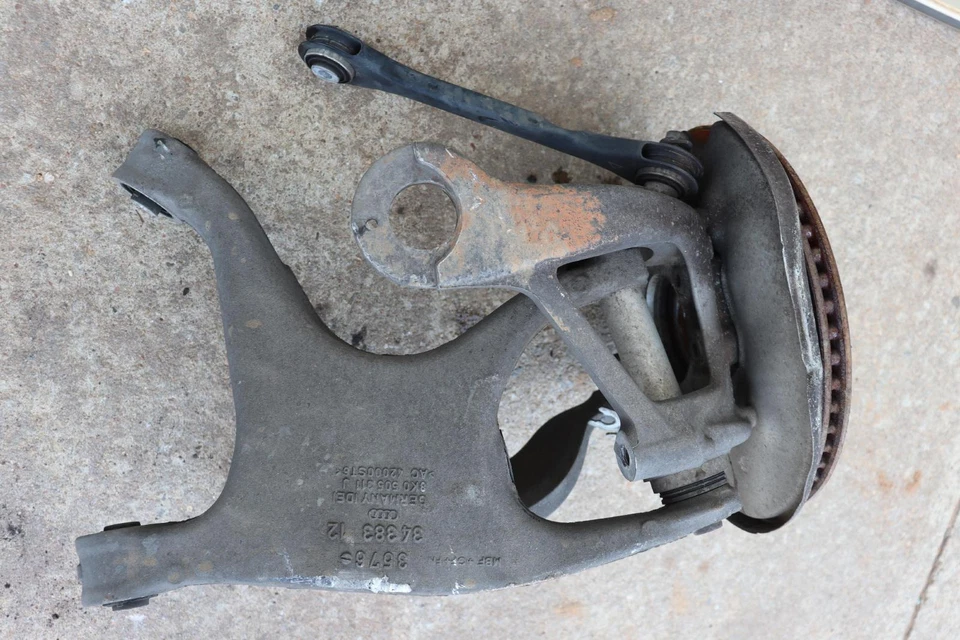 AUDI S5 2013-2017 eje trasero izquierdo buje nudillo con brazos de control conjunto OEM Foto 2 de 4