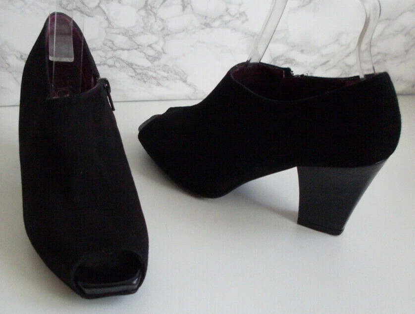 Keith Scarrott KS Designer Peep Toe Open Ankle Shoe Booties Boots Size EU 37 UK4