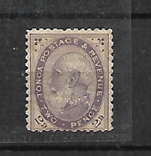 Tonga: 1886; Scott 2, variety wove paper thick and cracked gum, EBTG14 - Picture 2 of 2