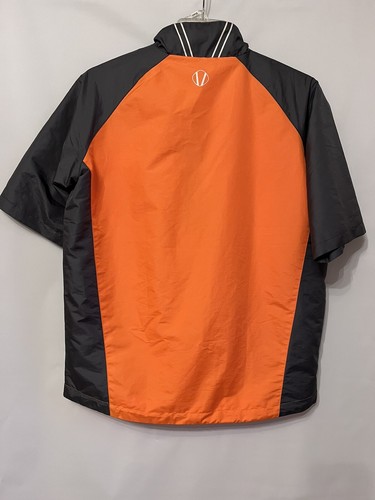 SUNICE SPORT X20ct Herren Small 1/2 Zip Pullover Kurzarm Orange Grau Jacke - Bild 4 von 7