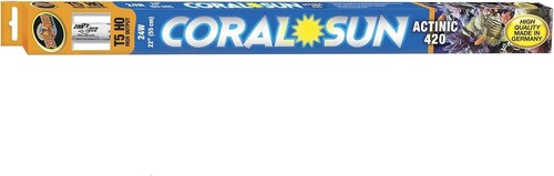 Zoo Med Coral Sun Actinic 420 Coral Bulb T5 High Output 24 Watts, 22-Inch,Blue - Picture 2 of 2
