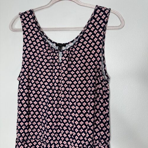 Talbots Maxi Dress Womens Size LP Floral Sleeveless Blue Pink Cotton Modal - Picture 2 of 10