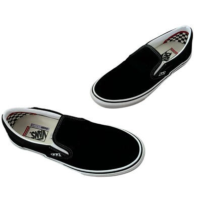 Vans ''Skate Slip-On'' Sneakers (Black/White) Classic Skating Shoes