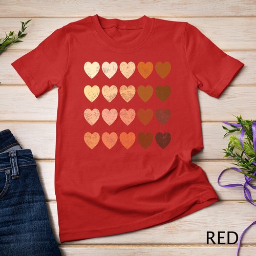 Camiseta Unisex Melanin Hearts Vintage Día de San Valentín Regalo Envejecido BLM - Imagen 11 de 15