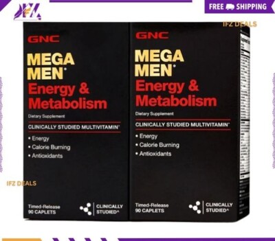 GNC Mega Men Energy and Metabolism Multivitamin Caplets, 180 ct.