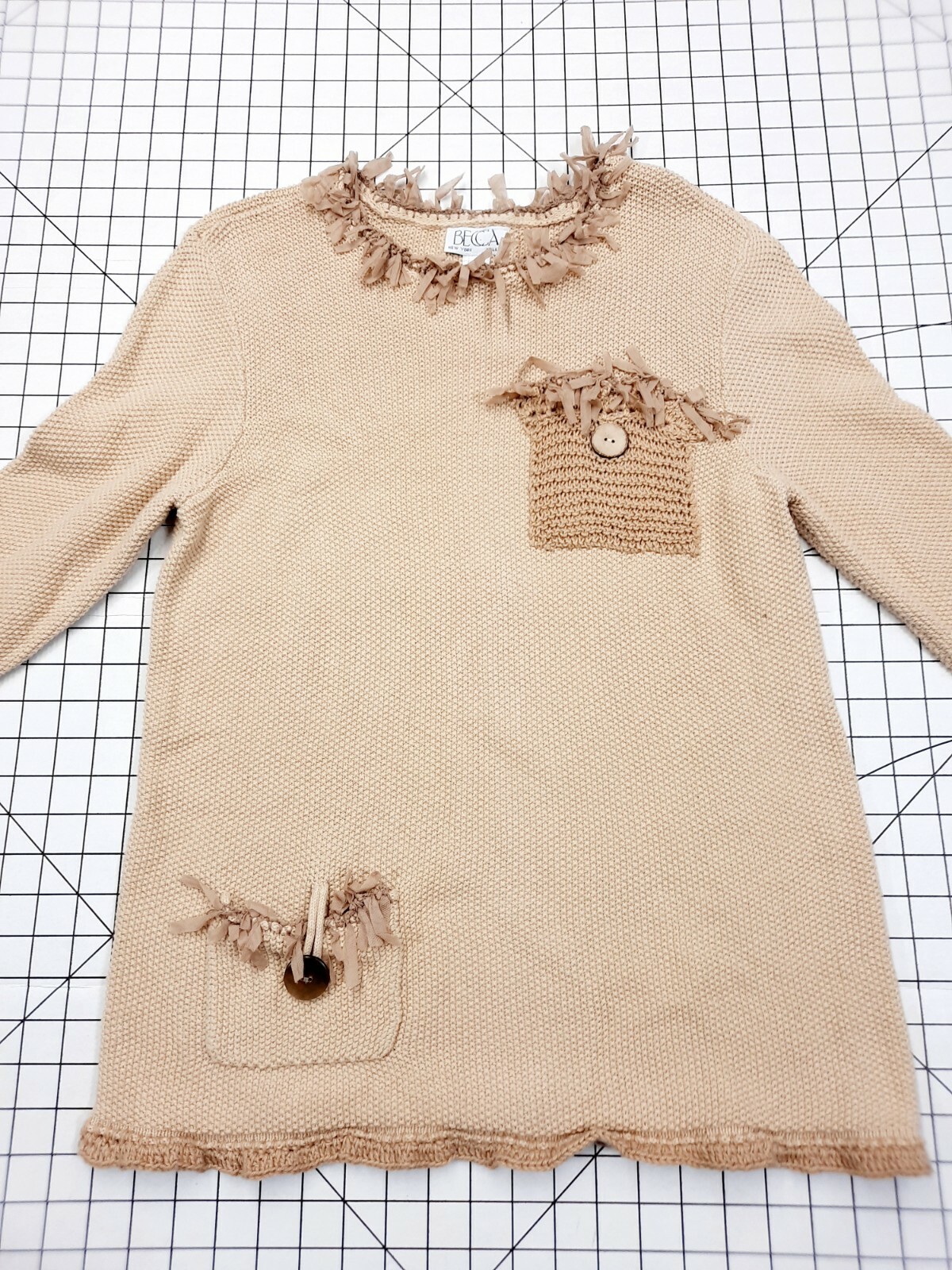 Vintage Becca Hippie Sweater Fringe 