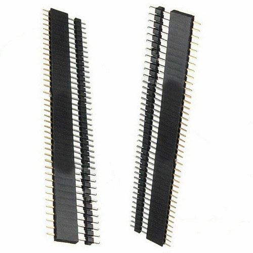 2 pares de cabezales de PCB de fila de 1X40 pines macho + hembra pasadores zócalos tira 2,54 mm, Arduino hágalo usted mismo - Imagen 1 de 2
