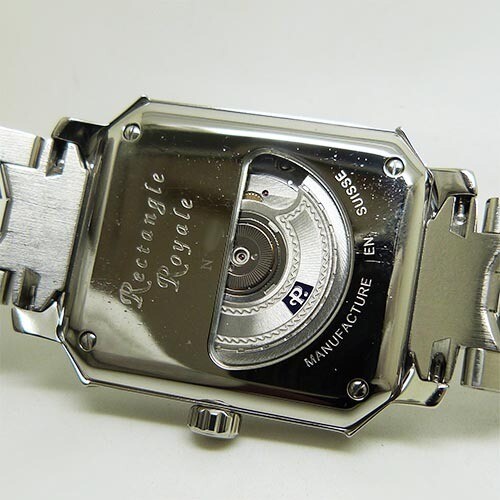 Watch Perrelet Rectangle Royal Double Rotor Men Automatic White Good Condition - Picture 5 of 6