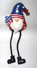 Patriotic 4th of July resin Americana GNOME figurine shelf sitter  flag star