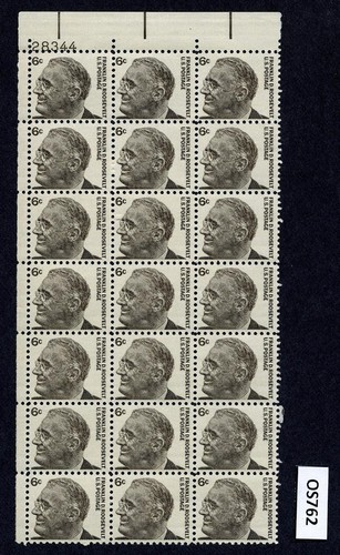 Händler Dave US-Briefmarken #1284 6 ¢ REGULÄRE AUSGABE 1965 PLATTENBLOCK VON 21 MINH (OS762)