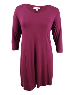Style & Co Women's Plus Size A-Line Swing Dress (0X, Orchard Vine)
