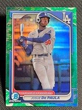 2024 Bowman Chrome GREEN LUNAR REFRACTOR Josue De Paula, item 1